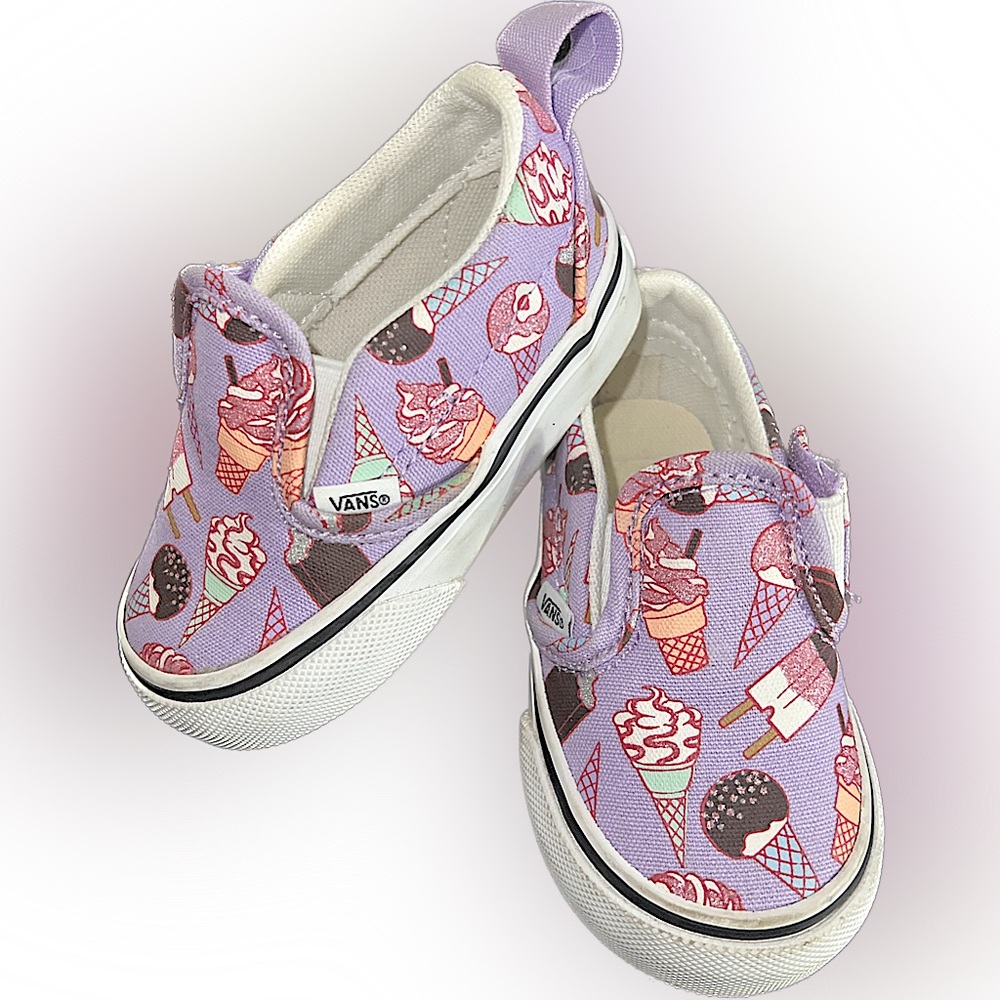 Toddler Vans Ice Cream Slip Ons Size 4